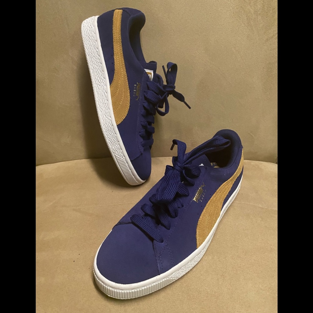 NEW Suede Blue Depths-Apple Cinnamon Puma Sneakers